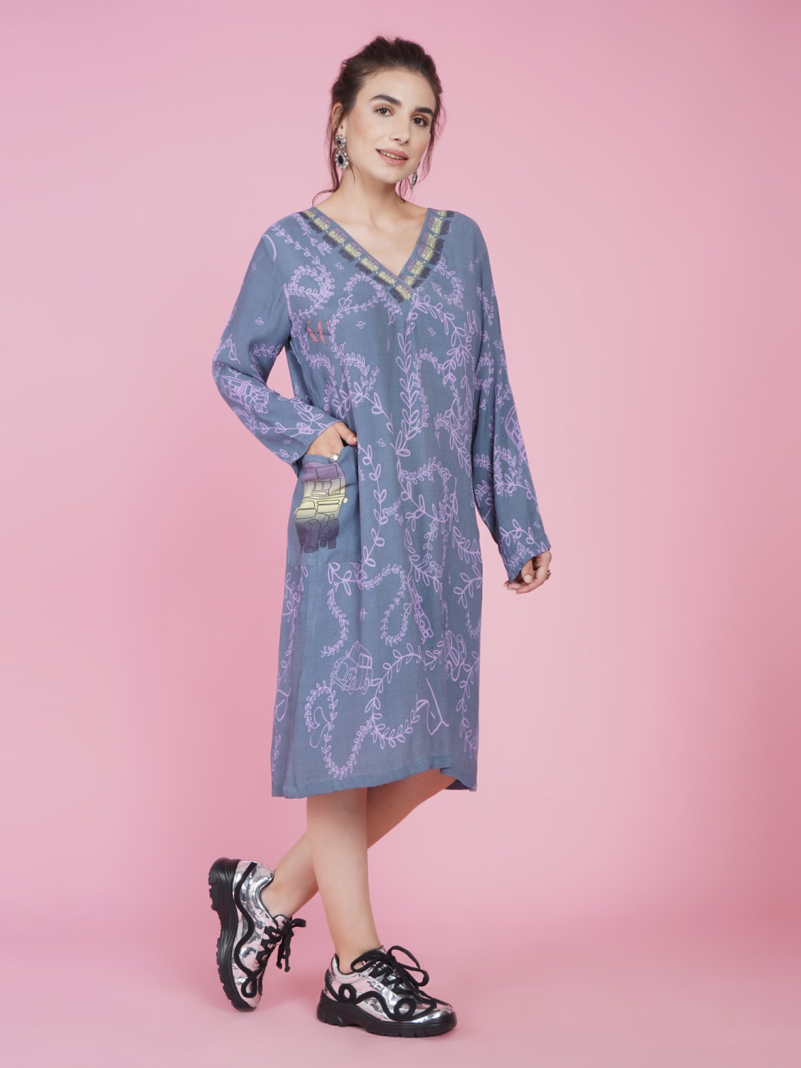 Tunic shirt - London Bus - Grey