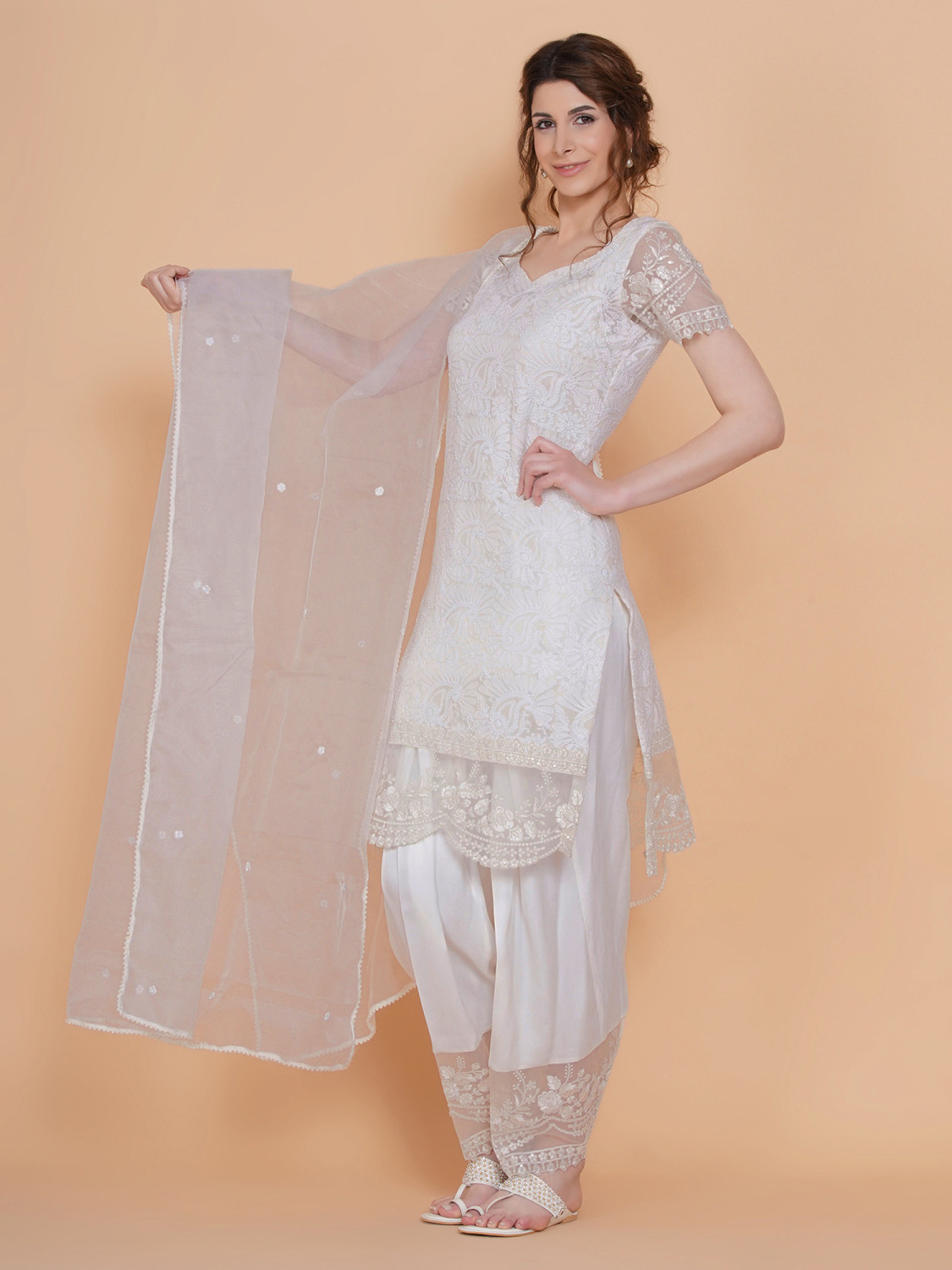 Ethereal Chikankari Tunic & Salwar
