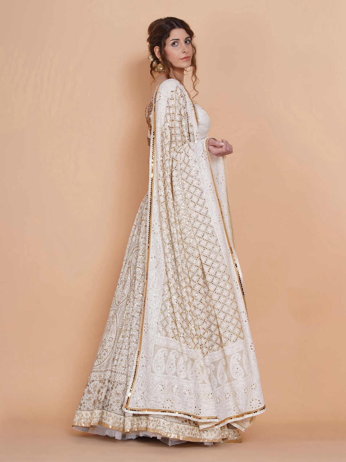 Ethereal Chikankari & Zardosi Lehenga